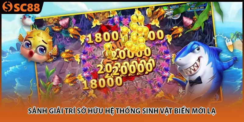 Sảnh giải trí sở hữu hệ thống sinh vật biển mới lạ